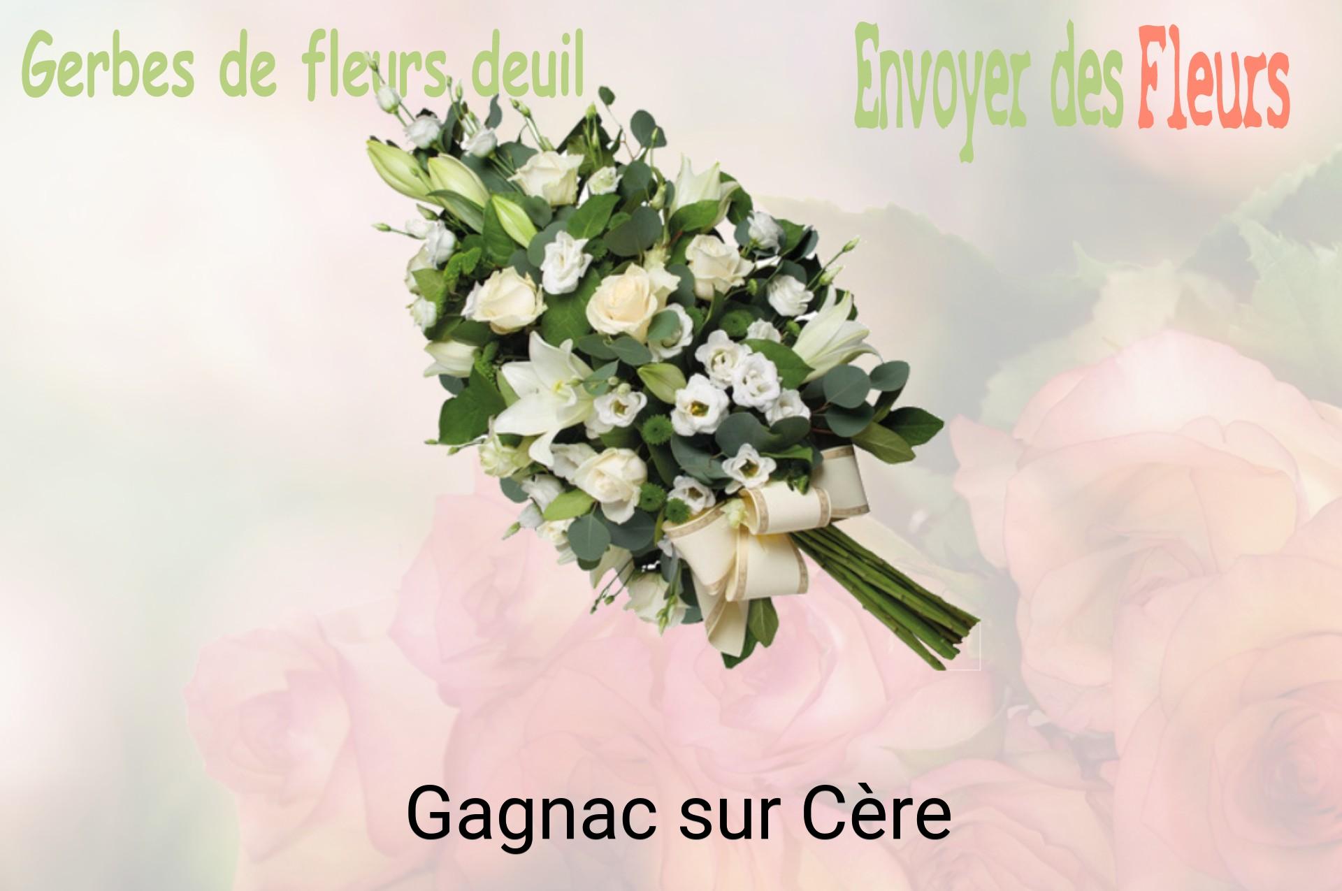 Gerbe de fleurs de deuil livrée à Gagnac-sur-Cère
